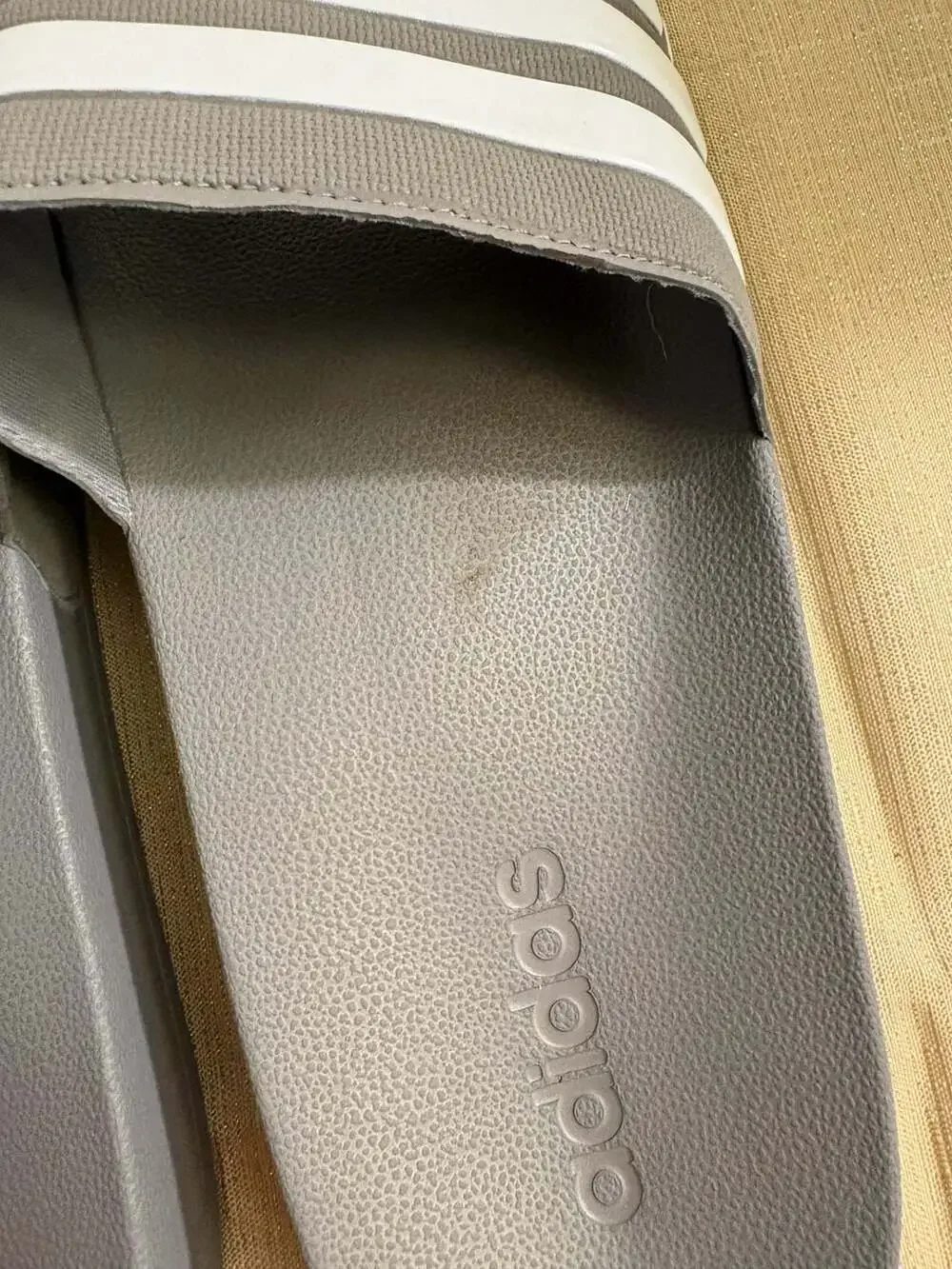 Adidas Adilette Cloudfoam Slides Grey White
